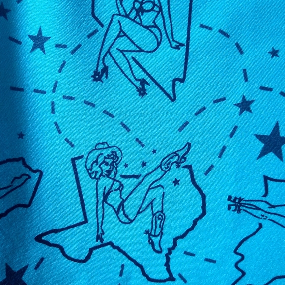 Pin-up swing style dress. Teal and black, great condition. 50's Inspired - Picture 2 of 3